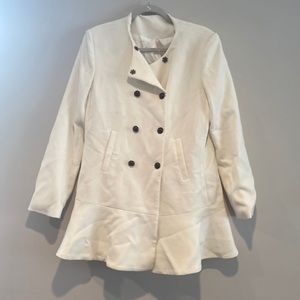 Lulus Ruffle Peacoat